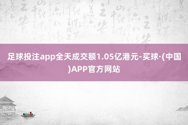 足球投注app全天成交额1.05亿港元-买球·(中国)APP官方网站